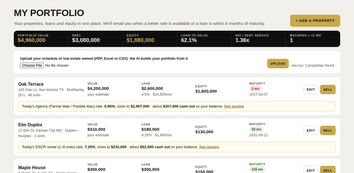 Your whole portfolio in one place screenshot